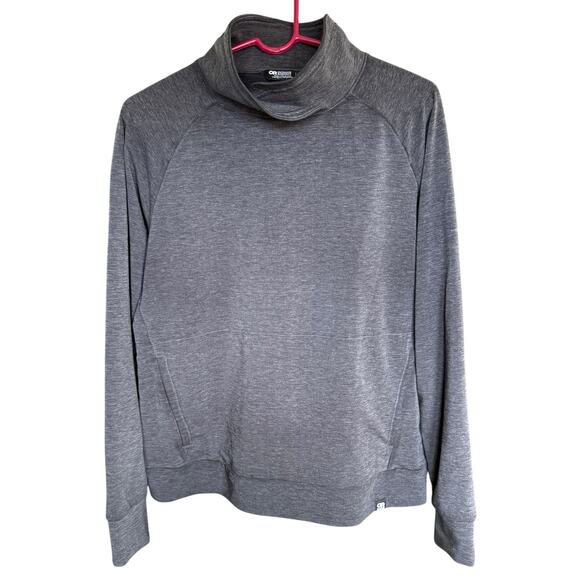 Outdoor Research Aberdeen Sweatshirt Large Gray Stretch Hiking Long Sleeve UPF - Picture 1 of 10